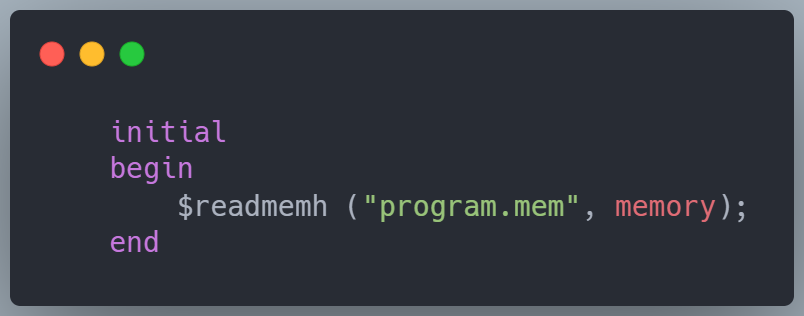 Verilog showing expected file name.